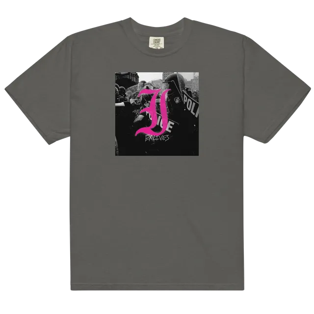 ex-lives-t-shirt-dunkelgrau-kurzarm-baumwolle image 1