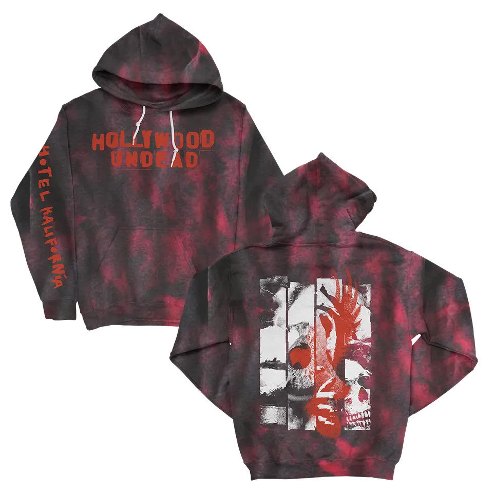 hollywood-undead-hk-evil-skull-hoodie-schwarz-rot-baumwollmix image 1