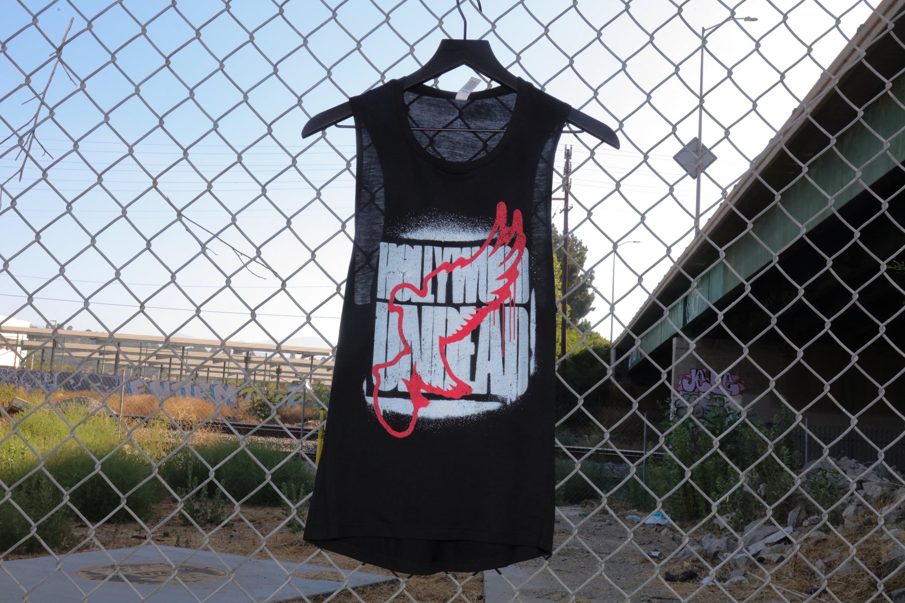 hollywood-undead-spray-logo-muscle-tank-top-schwarz-damen image 3
