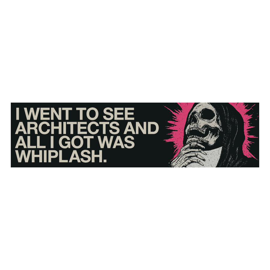architects-whiplash-bumper-sticker-aufkleber-wei-auto image 1