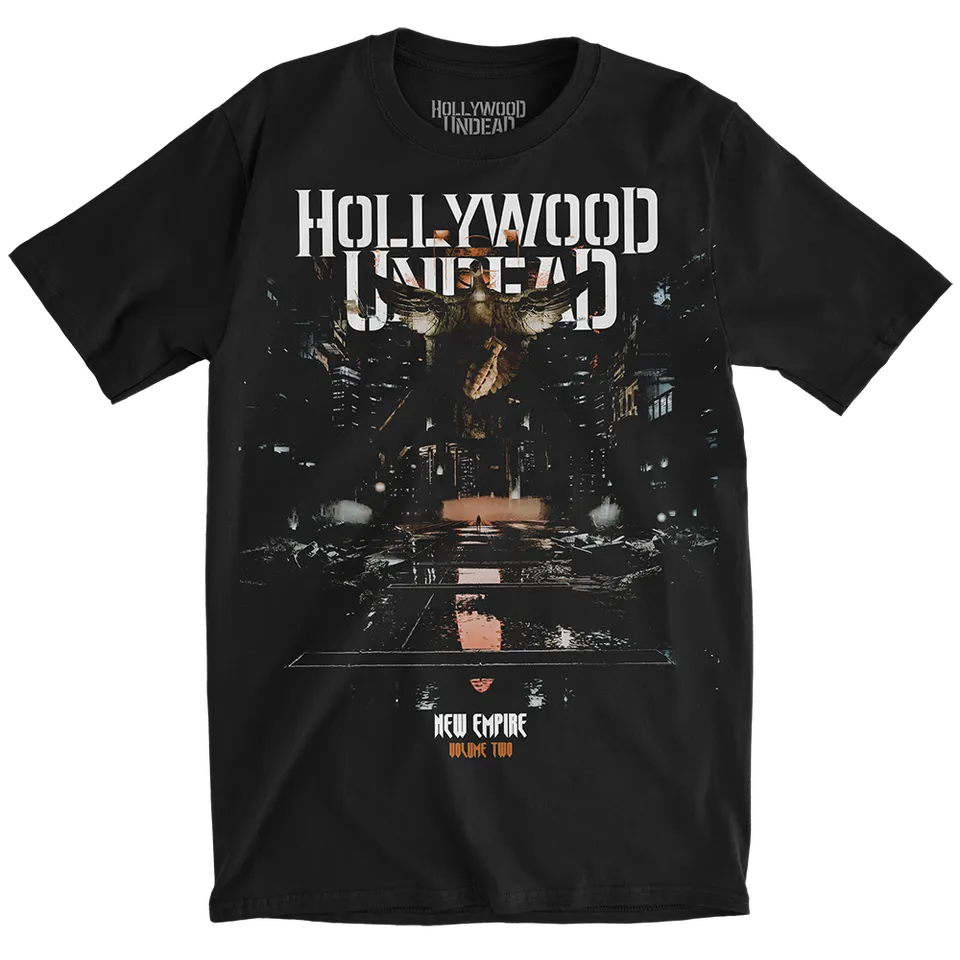 hollywood-undead-new-empire-vol-2-cover-t-shirt-schwarz-unisex image 1
