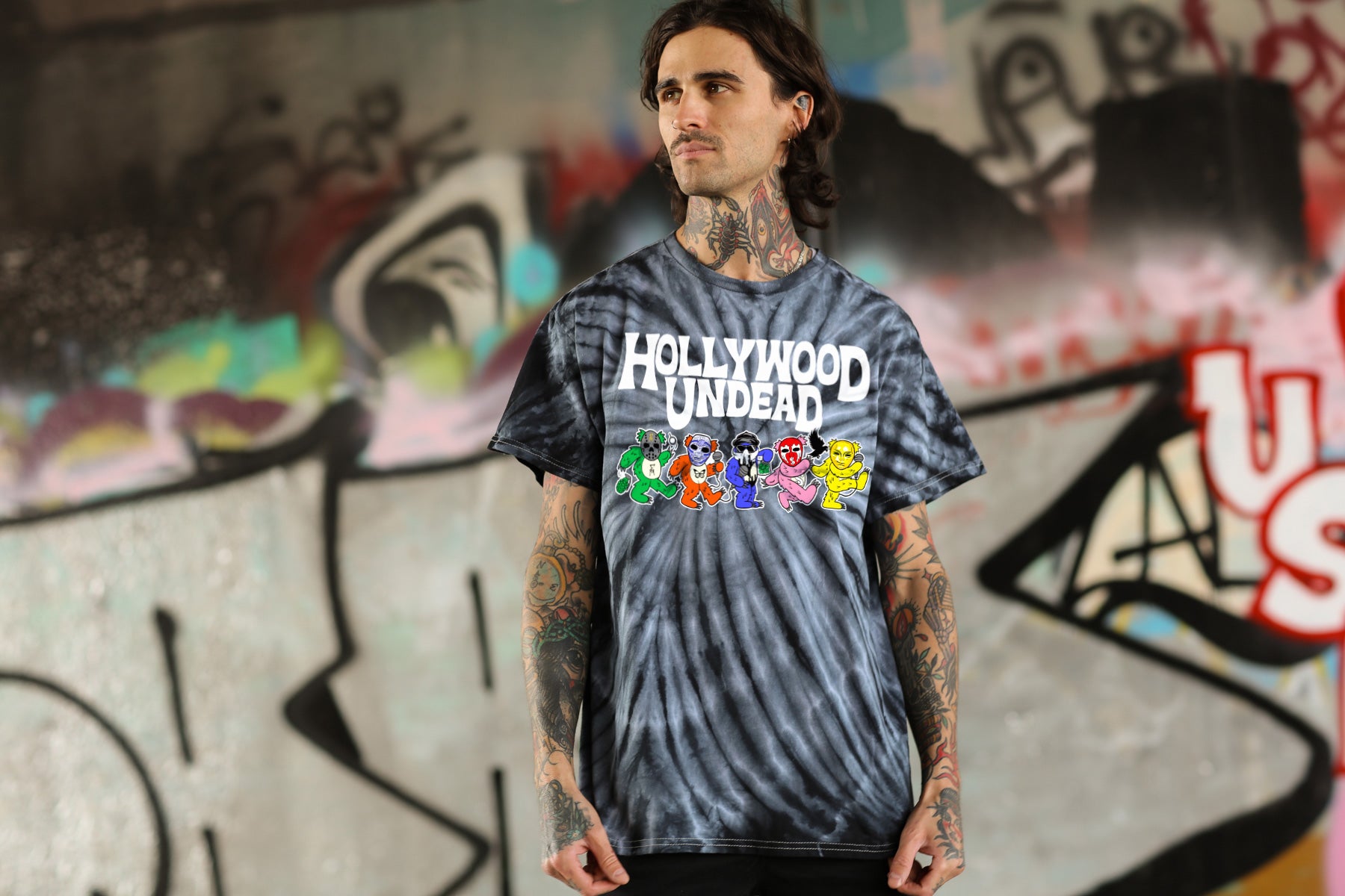 hollywood-undead-un-dead-head-t-shirt-cyclone-black-baumwolle image 3