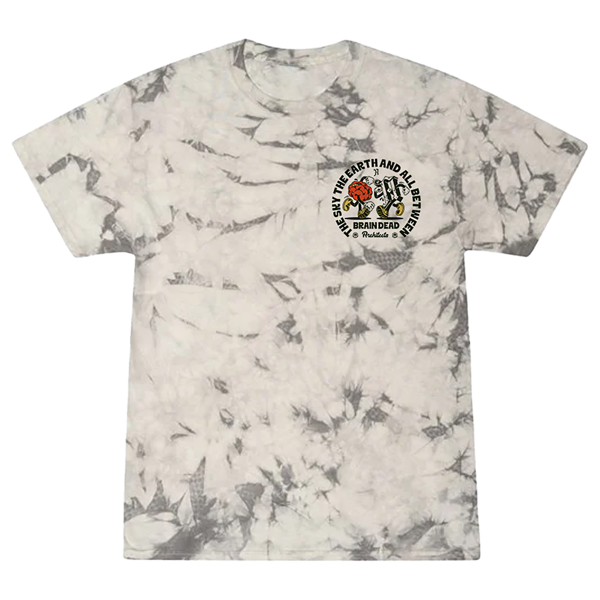 architects-brain-dead-crystal-dye-t-shirt-wei-tie-dye-baumwolle image 1