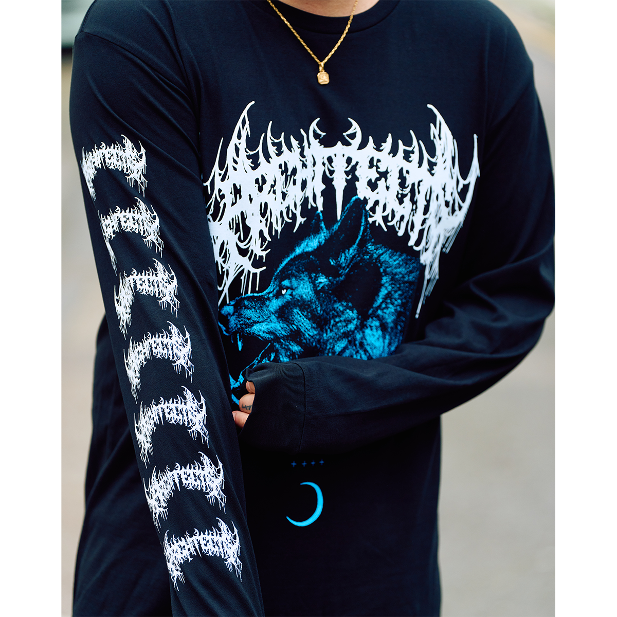 architects-wolf-longsleeve-schwarz-kammgarn image 3