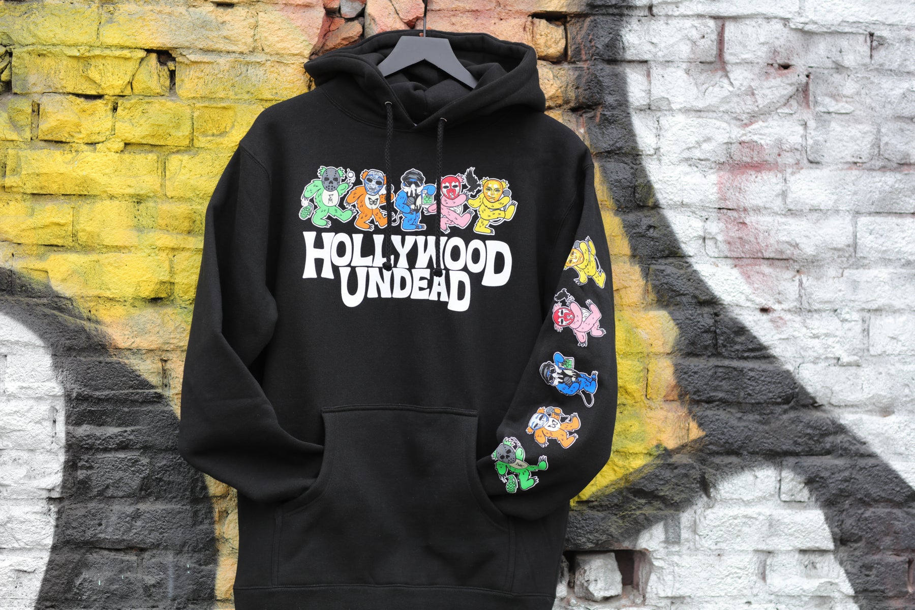 hollywood-undead-un-dead-head-hoodie-schwarz-zip-baumwolle image 4