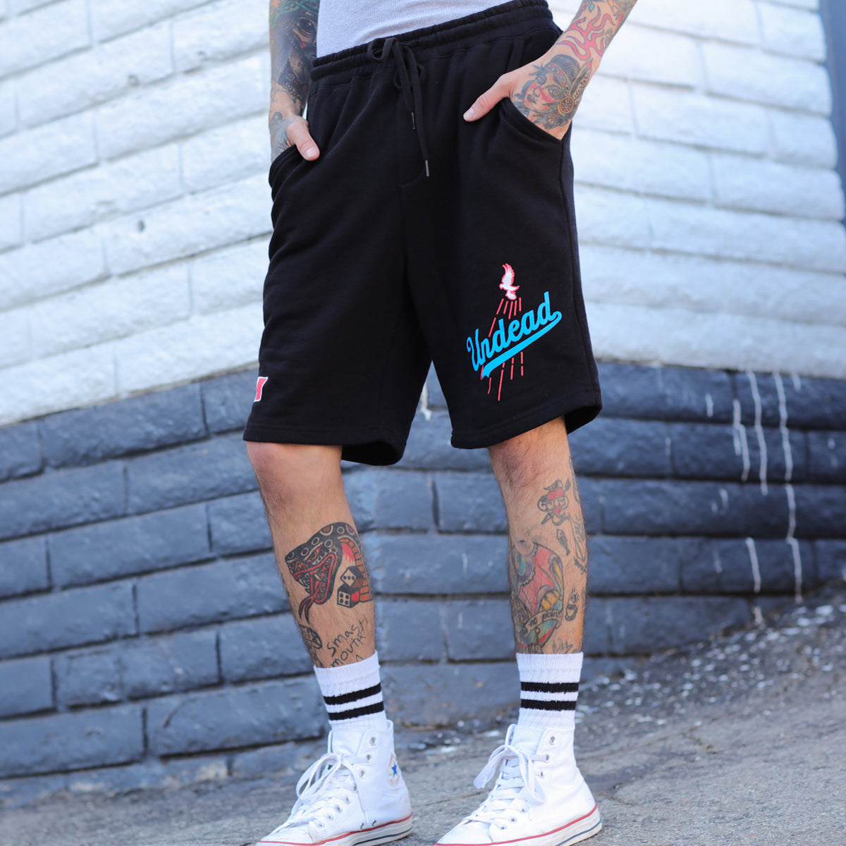 hollywood-undead-undead-baseball-sweat-shorts-schwarz image 2