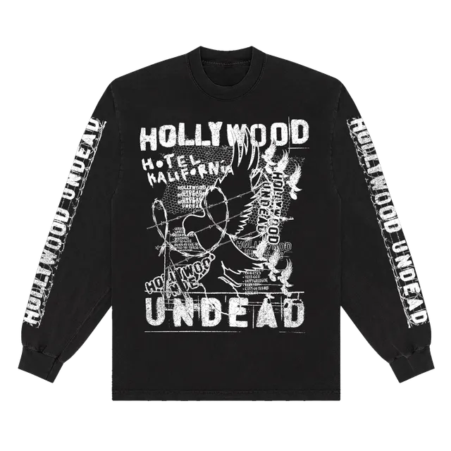 hollywood-undead-hk-collage-longsleeve-shirt-schwarz-baumwolle image 1