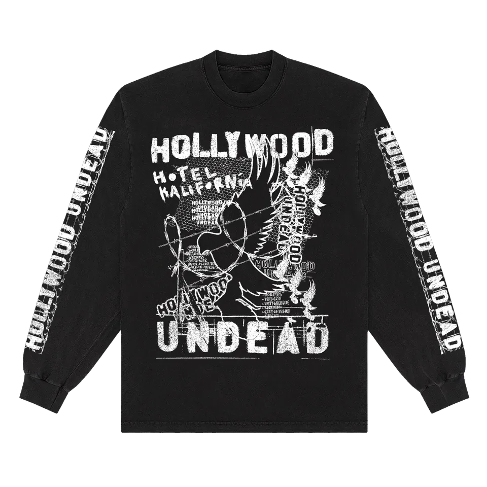 hollywood-undead-hk-collage-longsleeve-shirt-schwarz-baumwolle image 1
