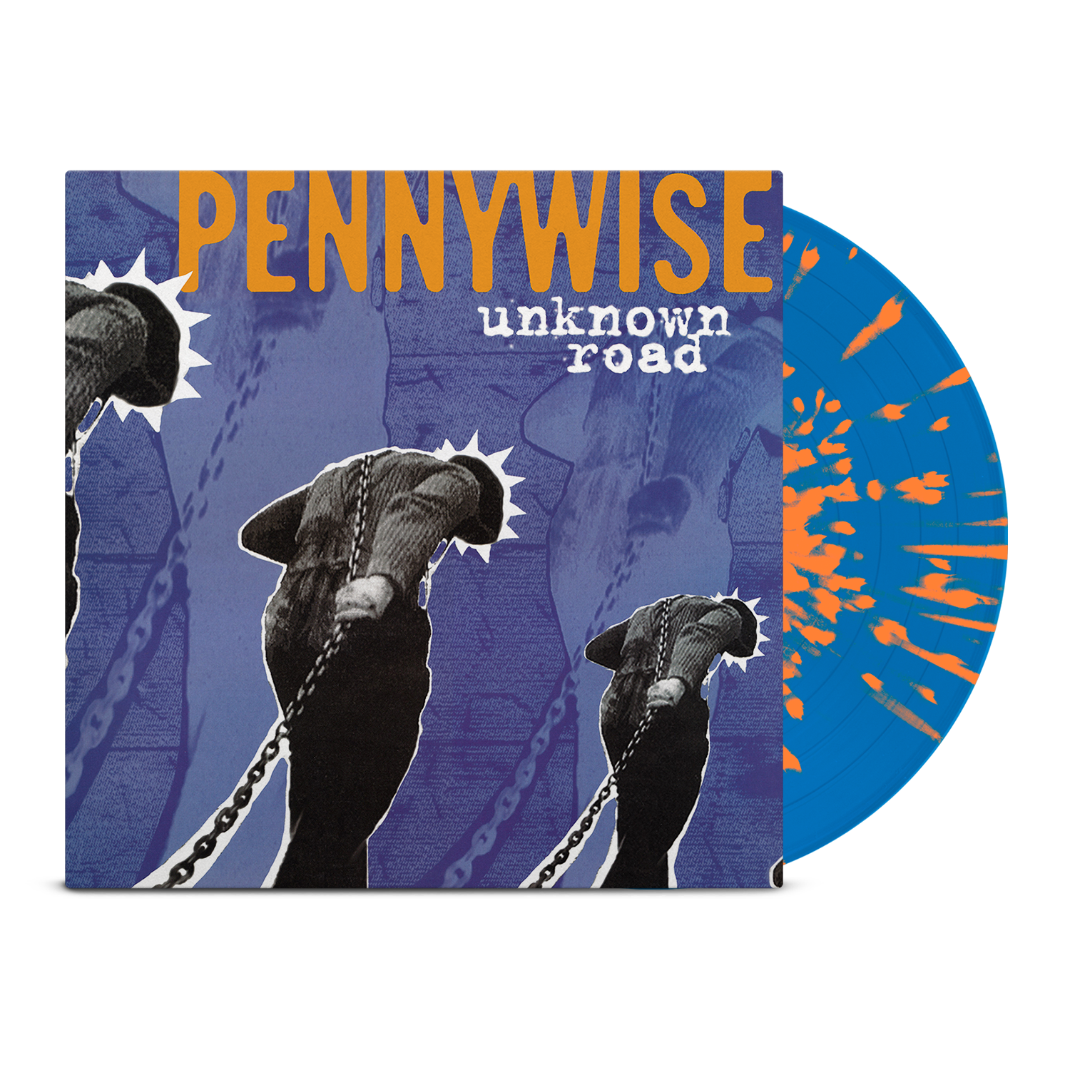 pennywise-unknown-road-lp-vinyl-blau-orange-splatter image 1