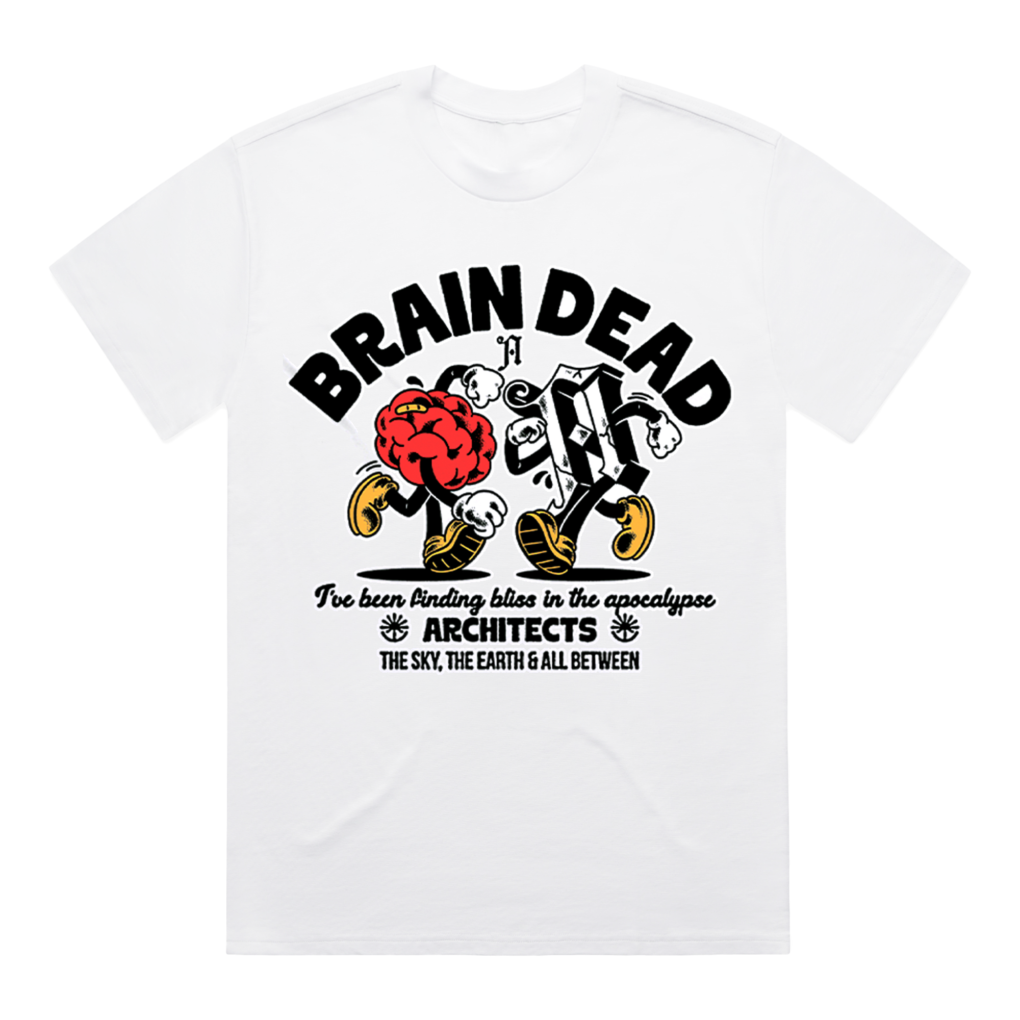 architects-brain-dead-white-t-shirt-wei-heavyweight-240gsm image 1