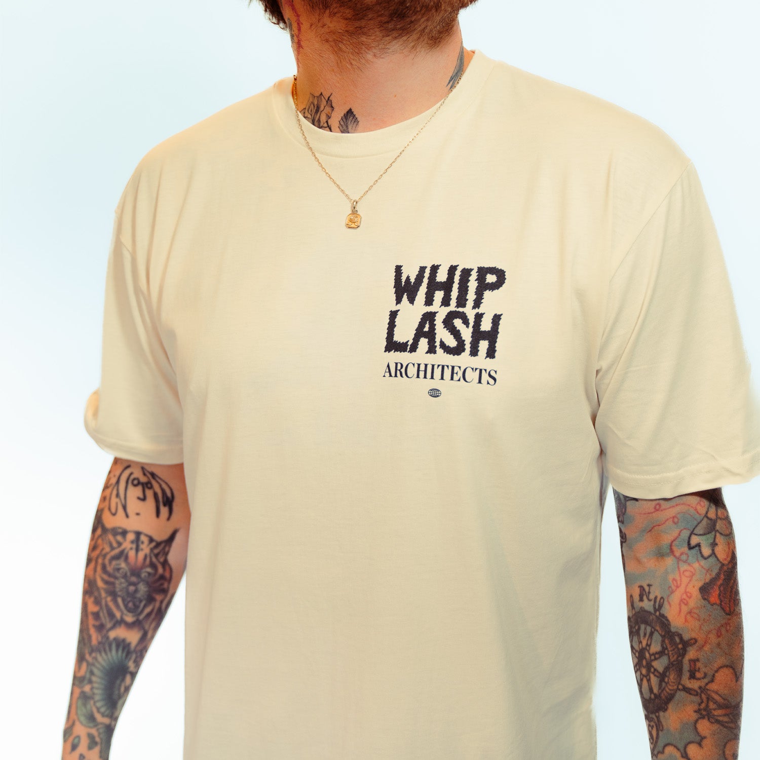 architects-who-gives-a-fuck-t-shirt-natural-skeleton-print image 4