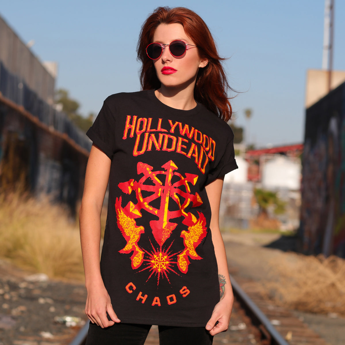 hollywood-undead-chaos-tee-t-shirt-schwarz-100-baumwolle image 4