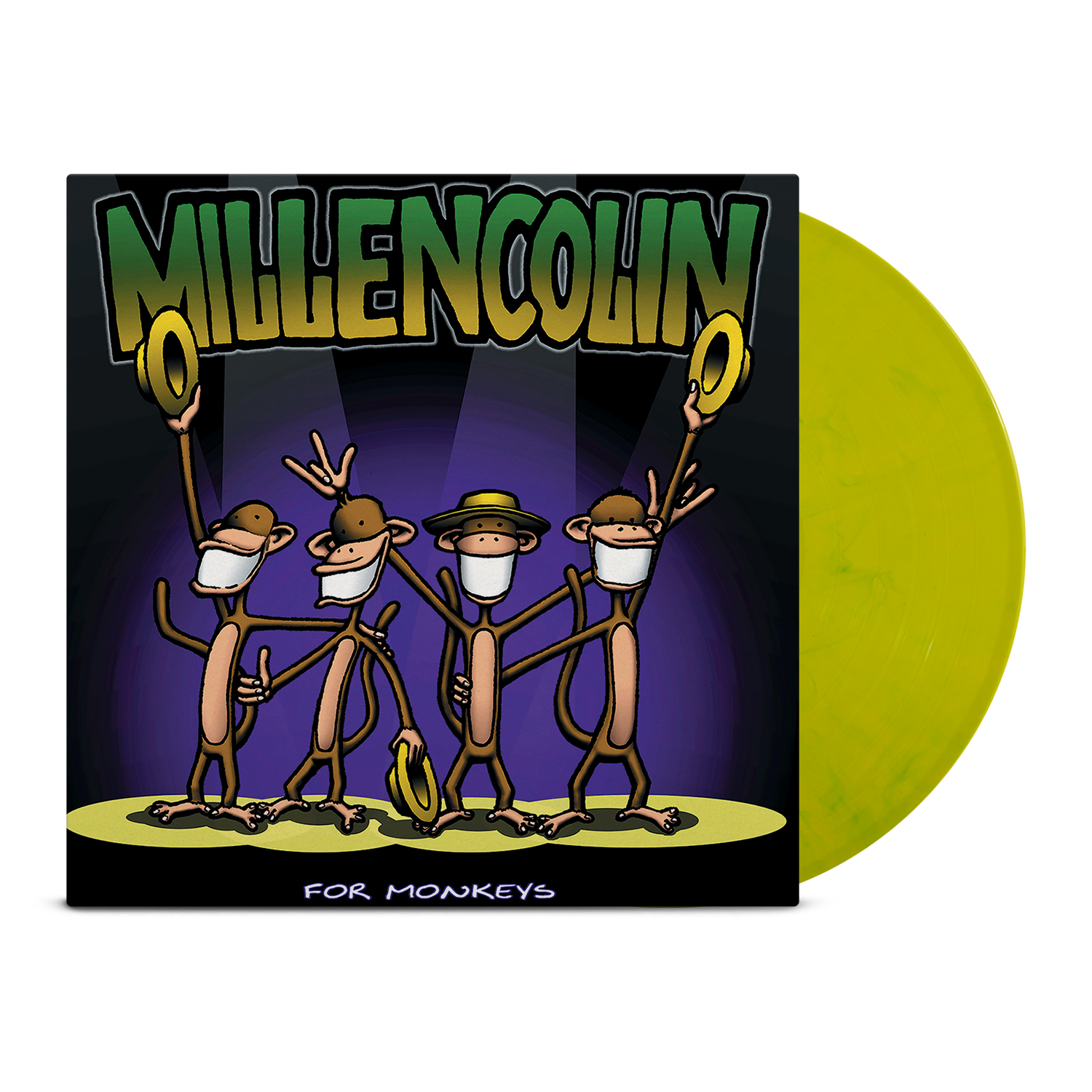 millencolin-for-monkeys-lp-vinyl-psychedelic-green image 1