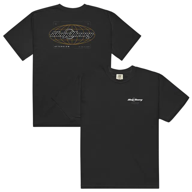 sleep-theory-afterglow-globe-logo-t-shirt-schwarz-baumwolle image 1
