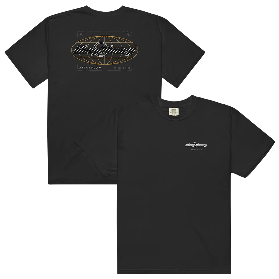 sleep-theory-afterglow-globe-logo-t-shirt-schwarz-baumwolle image 1