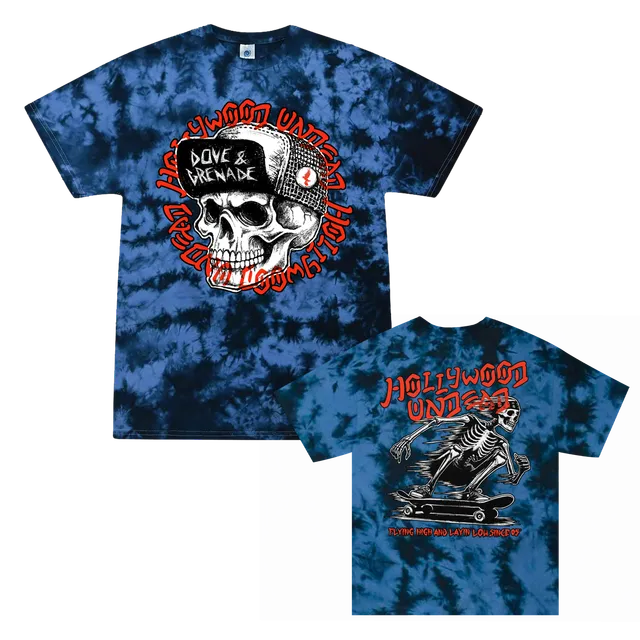 hollywood-undead-layin-low-t-shirt-crystal-navy-dye-l-baumwolle image 1