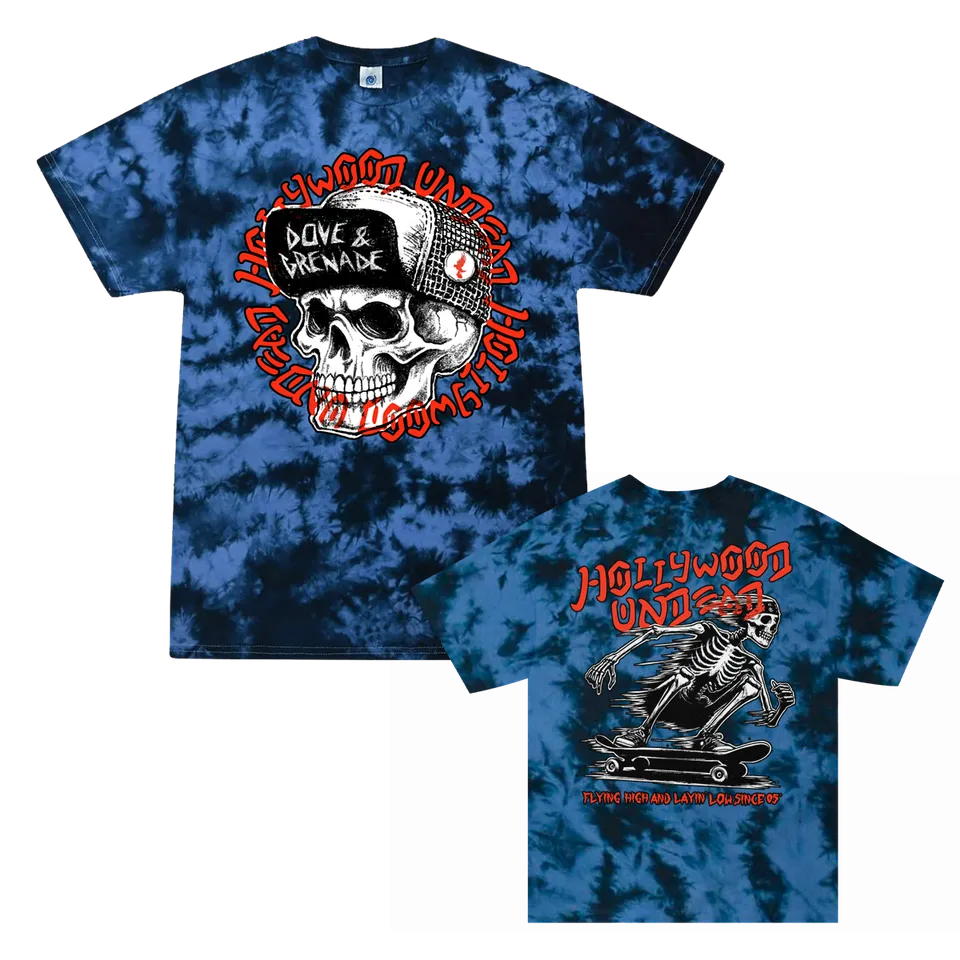 hollywood-undead-layin-low-t-shirt-crystal-navy-dye-l-baumwolle image 1