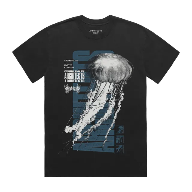 architects-jellyfish-faded-black-t-shirt-baumwolle image 1