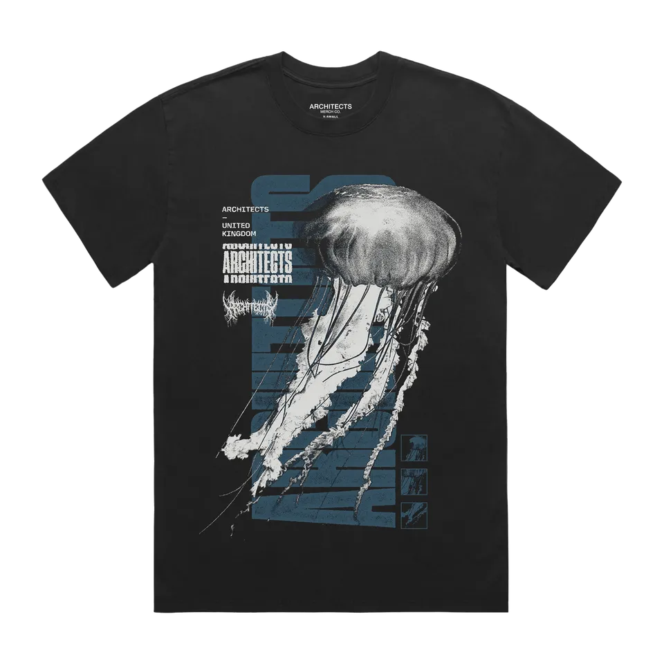 architects-jellyfish-faded-black-t-shirt-baumwolle image 1