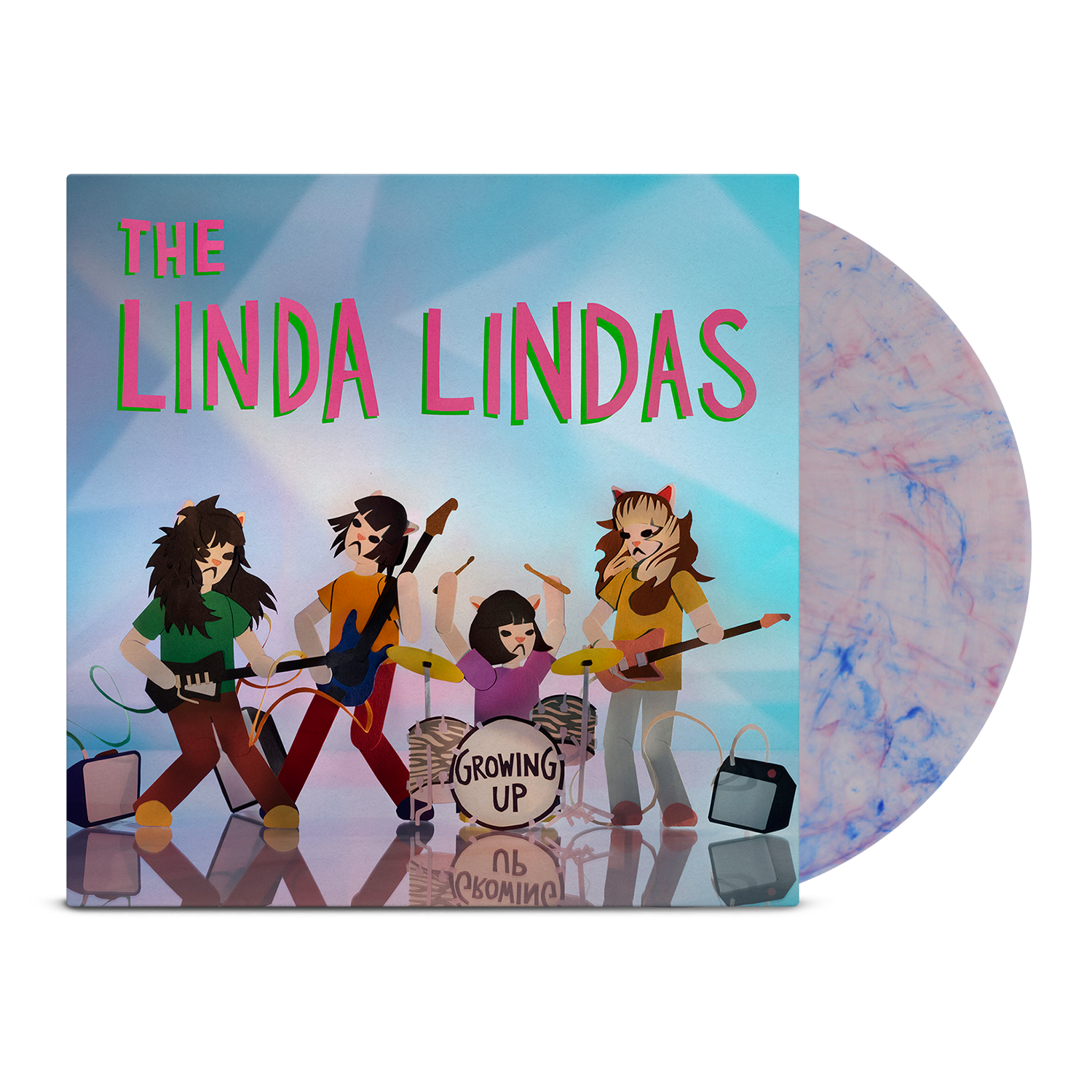 linda-lindas-growing-up-lp-vinyl-clear-blue-pink image 1