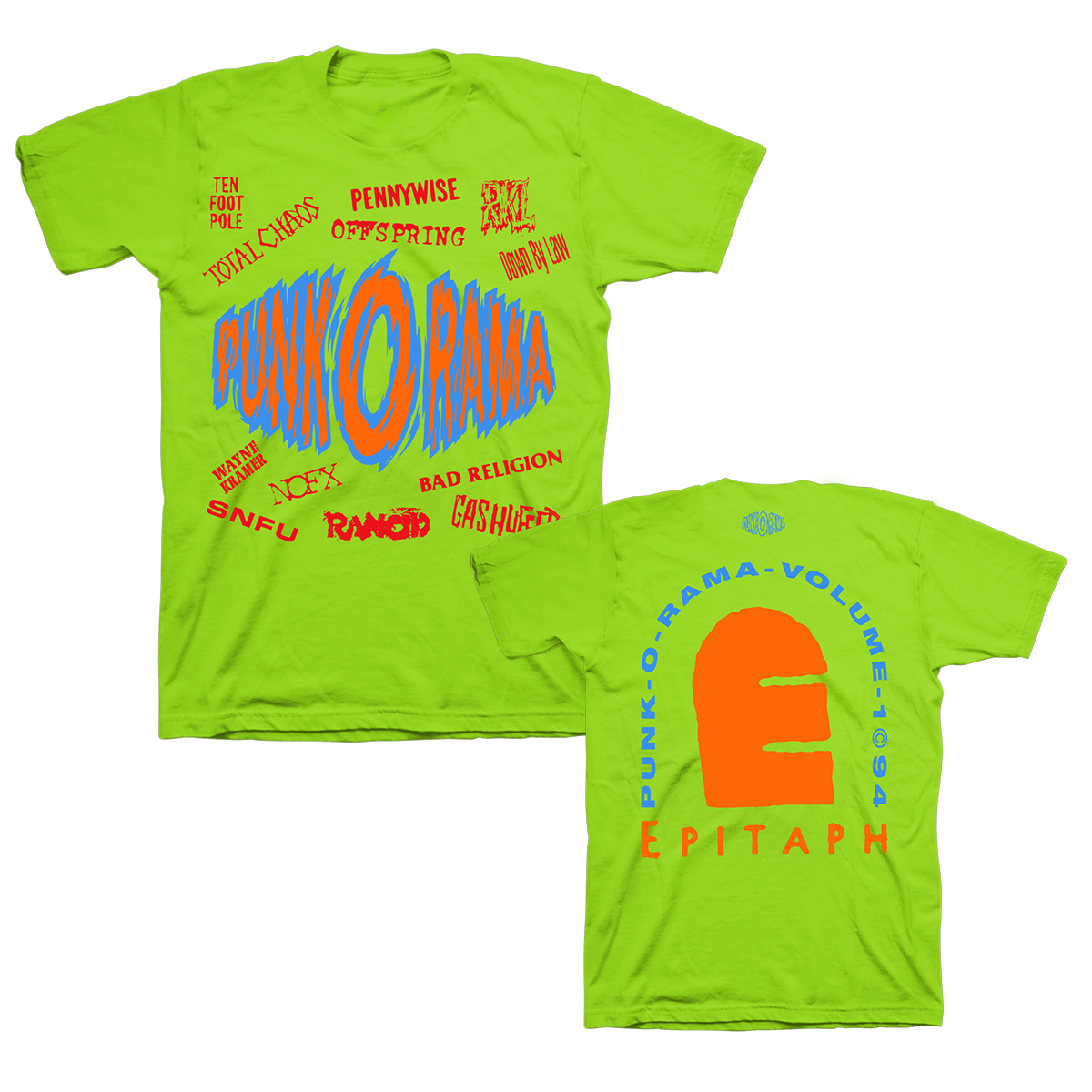 epitaph-punk-o-rama-por-logo-t-shirt-limettengr-n-baumwolle image 1
