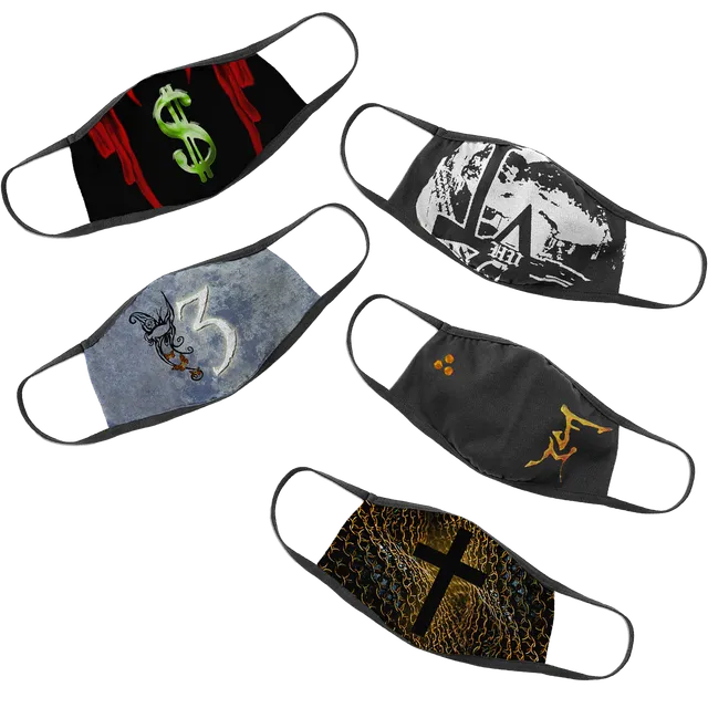 hollywood-undead-hu-band-face-mask-set-5er-masken image 1