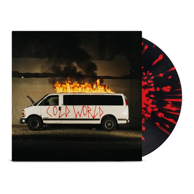 death-lens-cold-world-lp-schwarz-rot-splatter-vinyl image 1