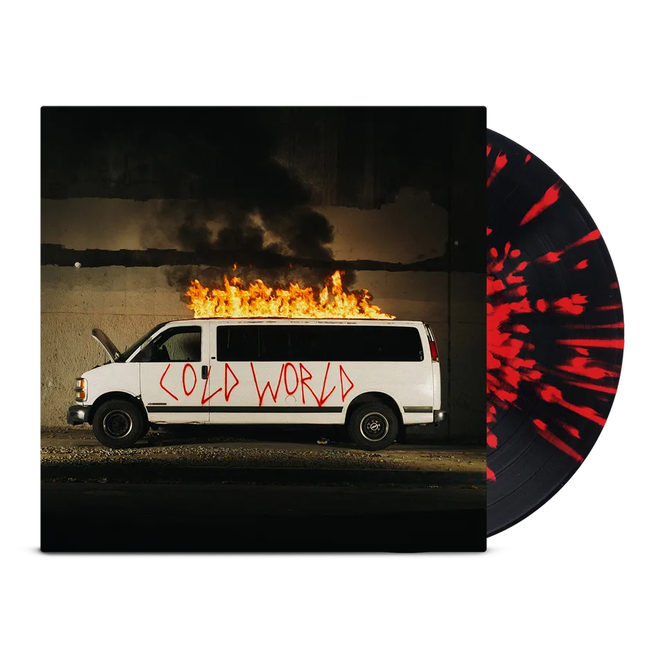 death-lens-cold-world-lp-schwarz-rot-splatter-vinyl image 1