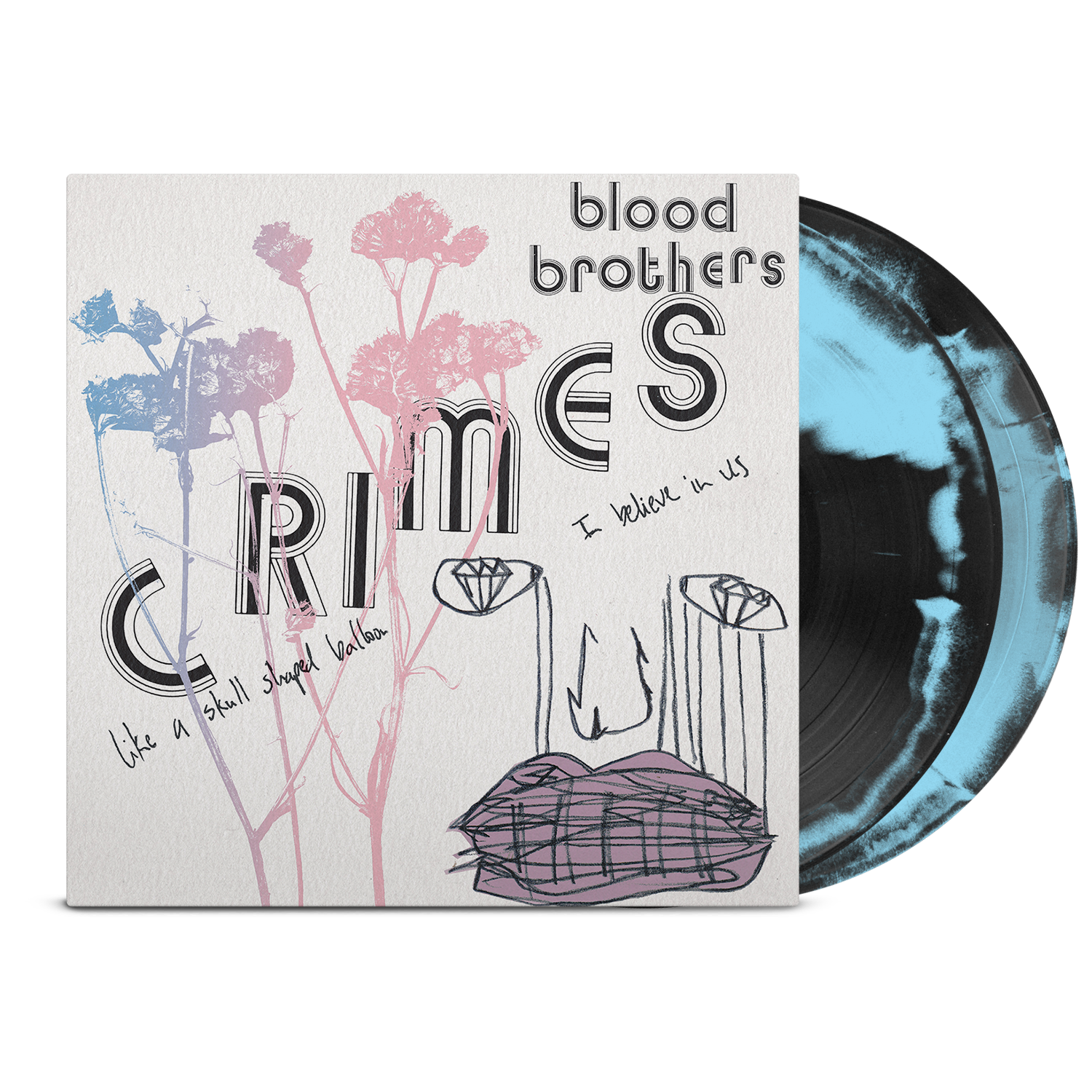 blood-brothers-crimes-2xlp-vinyl-schwarz-baby-blau-limitiert image 1