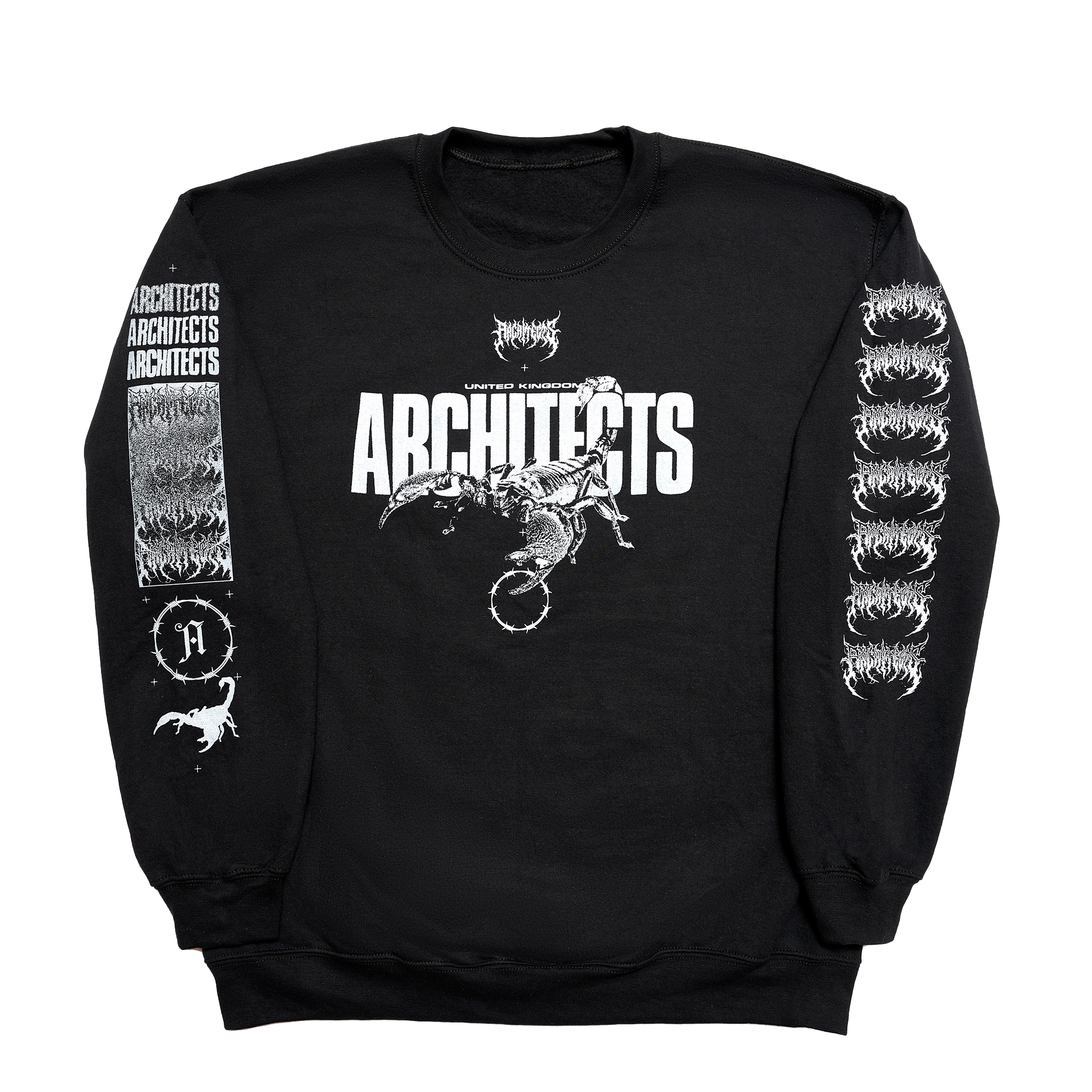 architects-scorpion-eu-2024-tour-crewneck-schwarz-baumwolle image 1