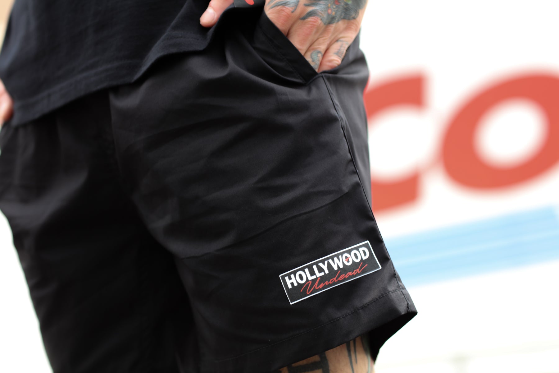 hollywood-undead-big-box-logo-shorts-schwarz-baumwolle image 3