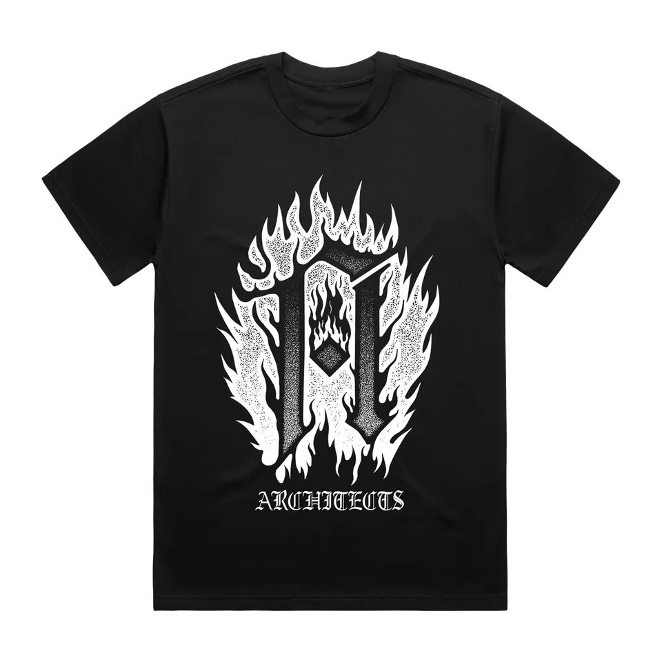 architects-flaming-a-2025-eu-tour-t-shirt-schwarz-baumwolle image 1