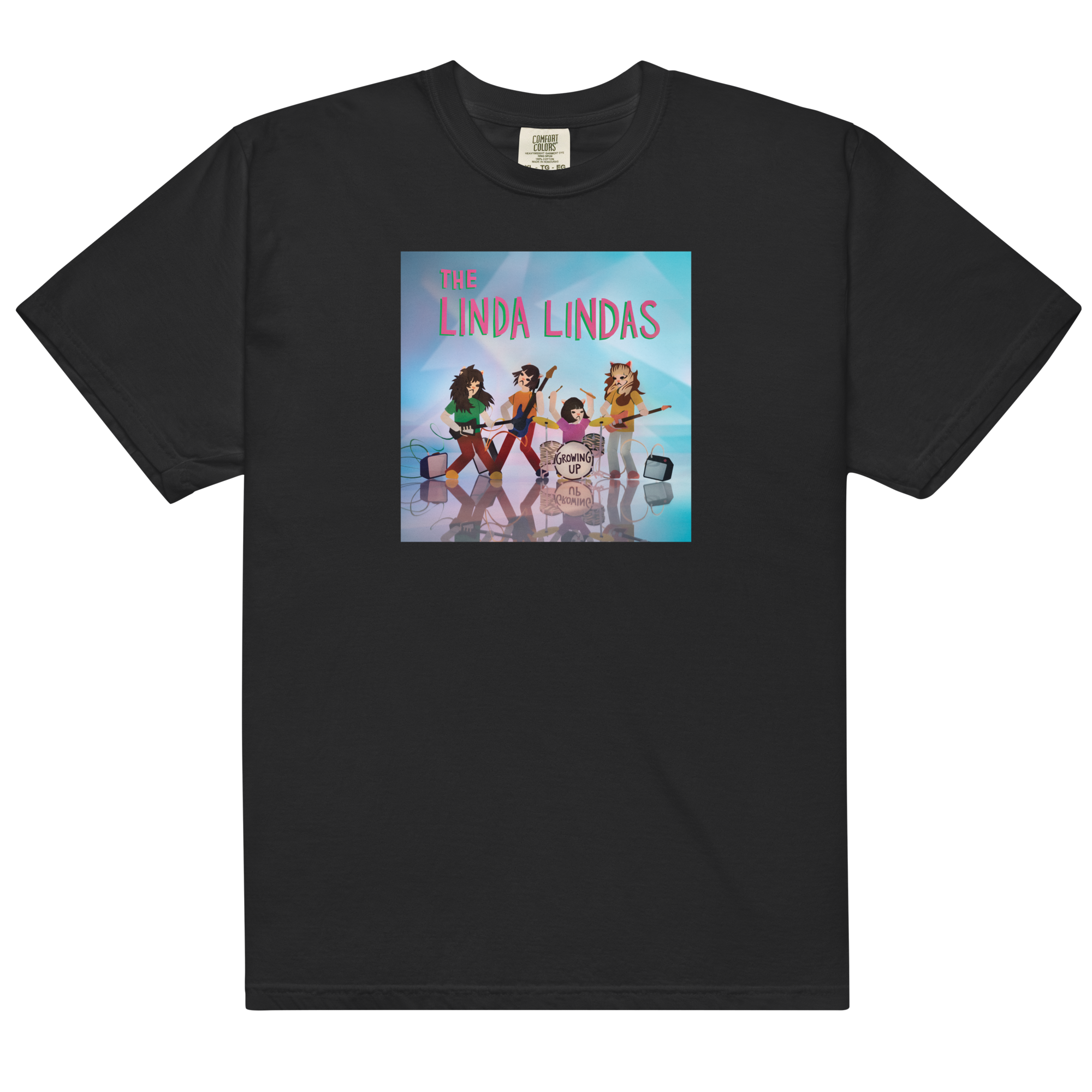growing-up-t-shirt-schwarz-baumwolle-relaxed-fit-bandshirt image 1