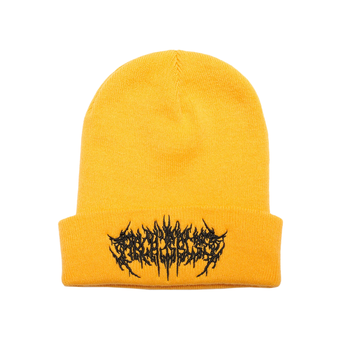 architects-metal-logo-beanie-m-tze-gelb-mit-stickerei image 1