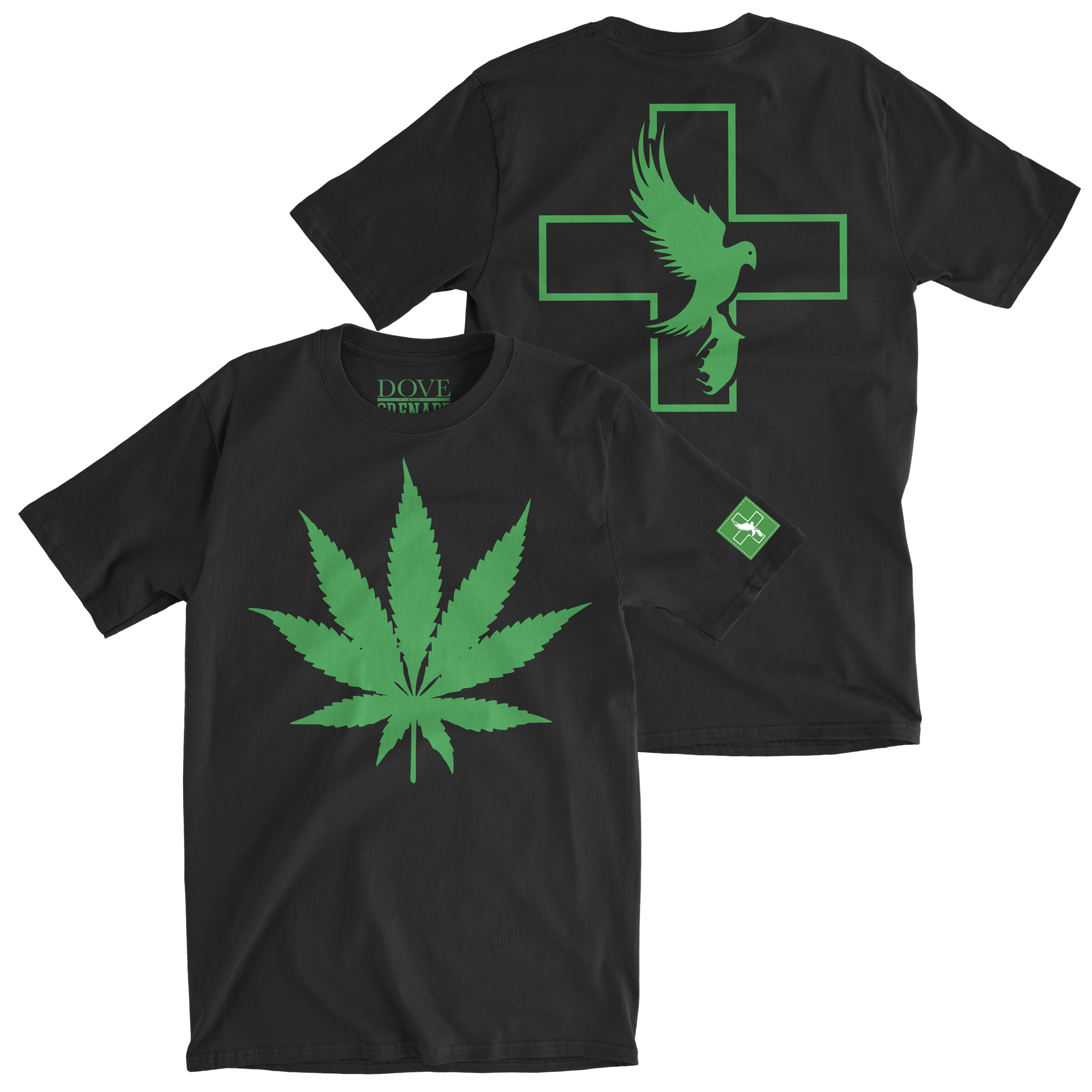 hollywood-undead-d-g-leaf-tee-t-shirt-schwarz-blatt image 1