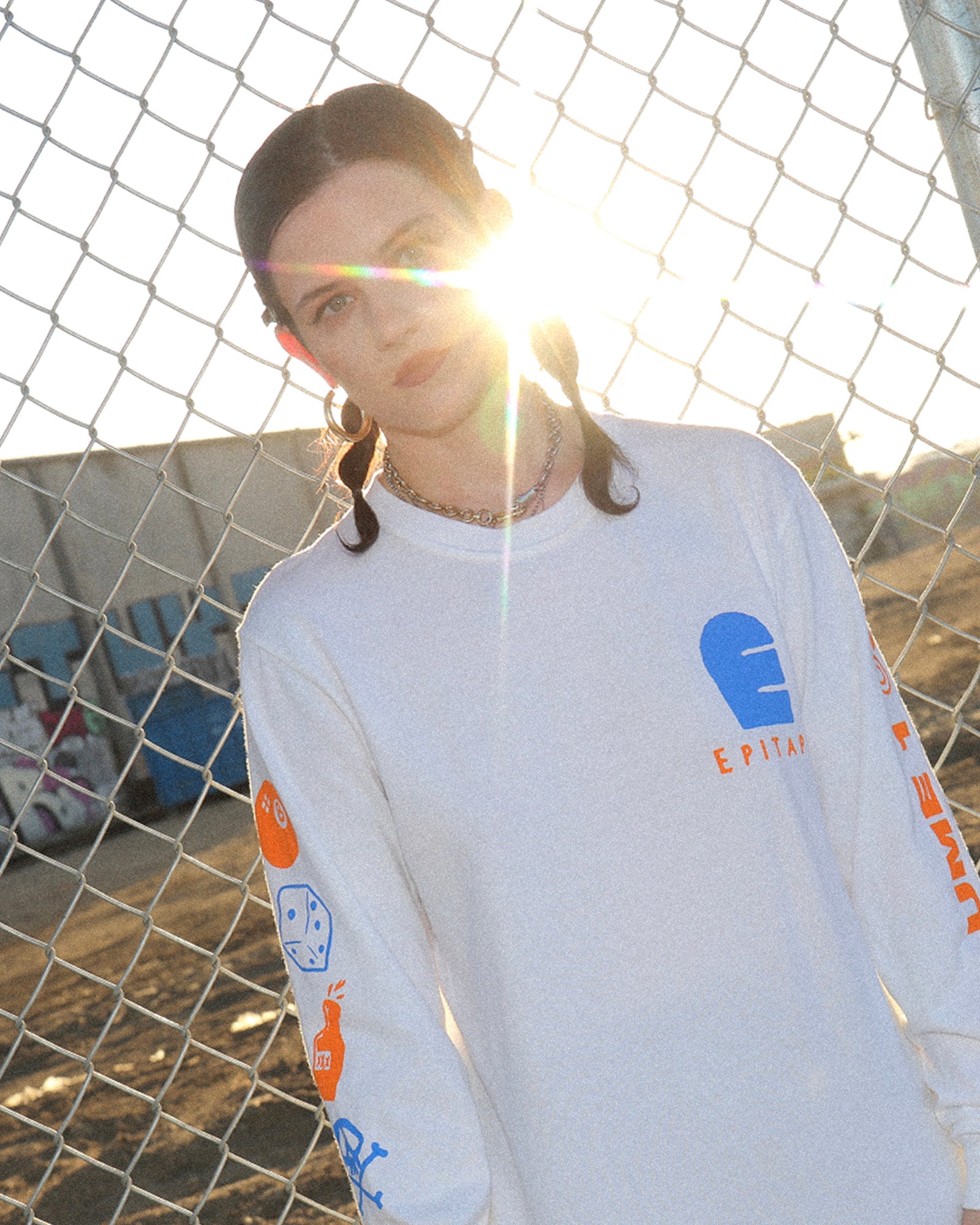 punk-o-rama-logo-longsleeve-langarmshirt-wei-baumwolle image 2