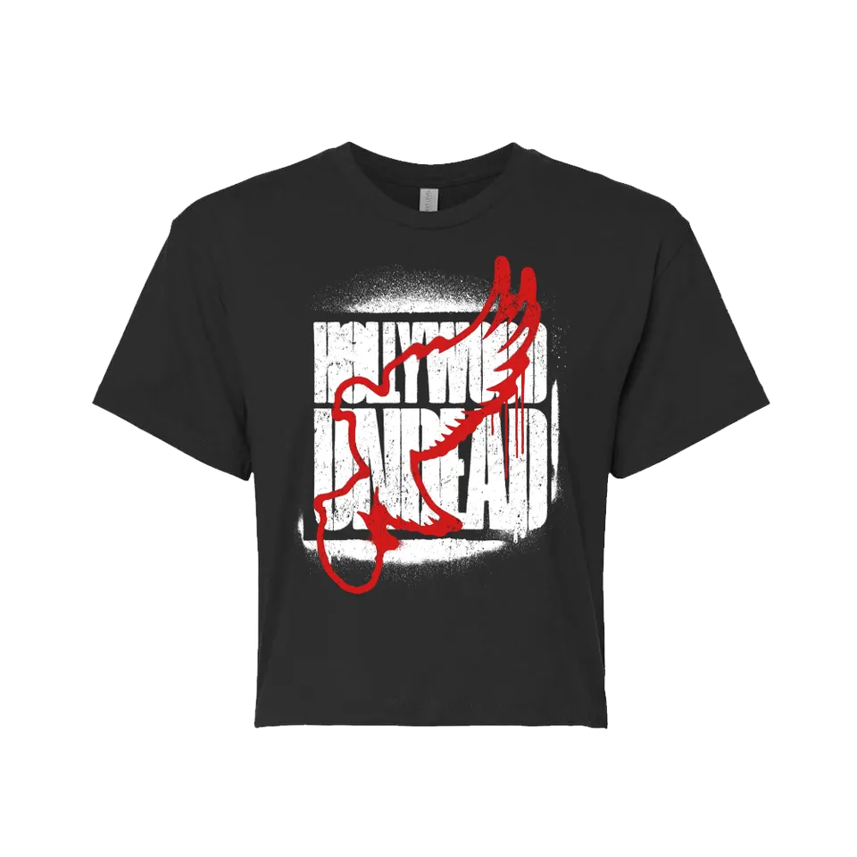 hollywood-undead-spray-logo-crop-tee-damen-schwarz-baumwolle image 1