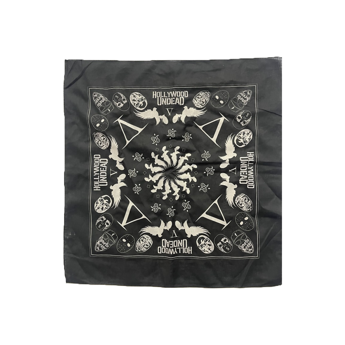 hollywood-undead-v-logo-bandana-halstuch-schwarz-dove-grenade image 1