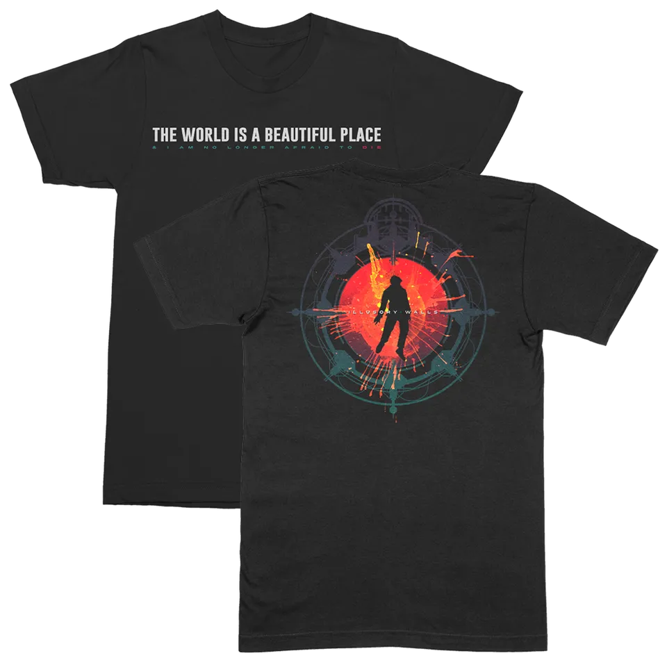 the-world-is-a-beautiful-place-illusory-walls-t-shirt-schwarz-baumwolle image 1