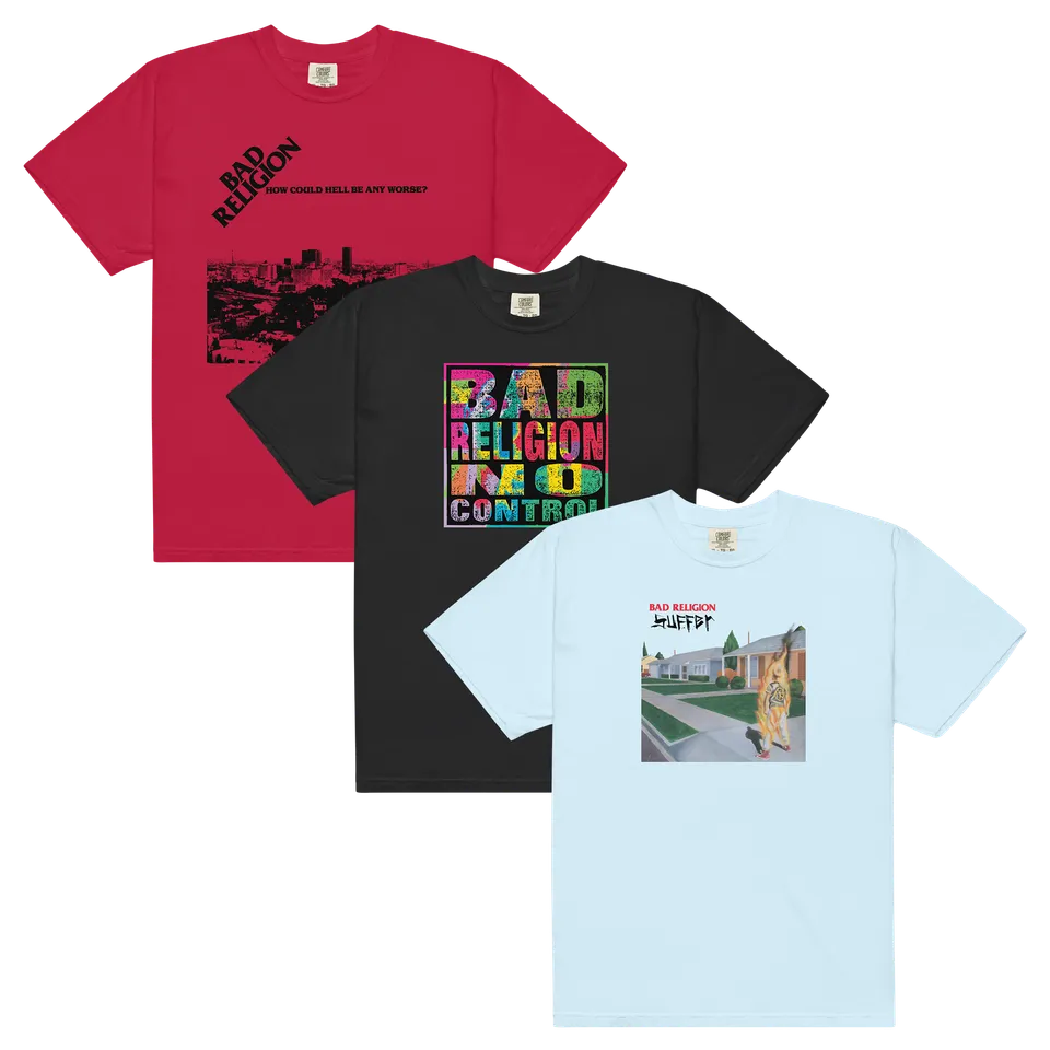 bad-religion-bundle-save-t-shirt-3er-set-album-cover-baumwolle image 1
