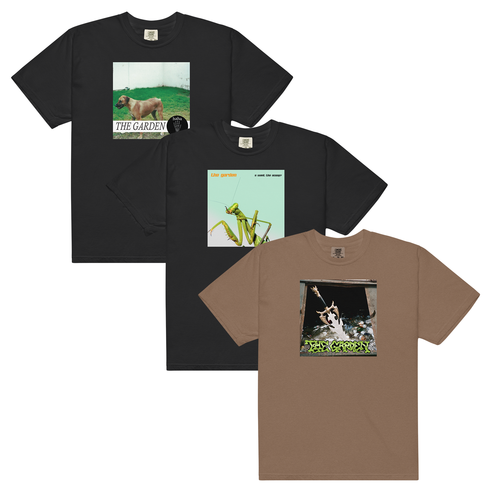the-garden-t-shirt-bundle-3er-set-schwarz-braun-baumwolle image 1
