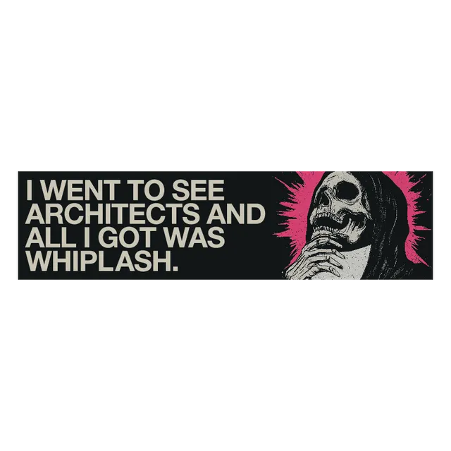 architects-whiplash-bumper-sticker-aufkleber-wei-auto image 1