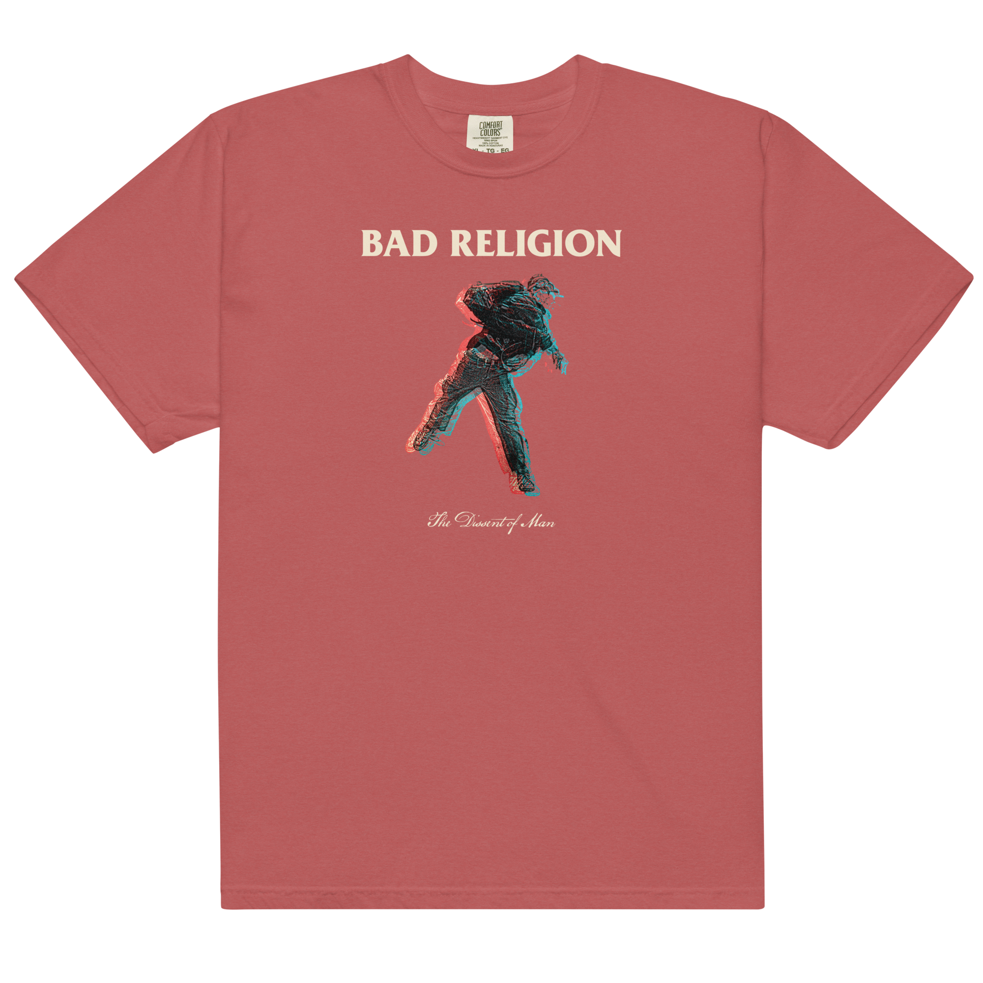 bad-religion-the-dissent-of-man-t-shirt-crimson-red-baumwolle image 1