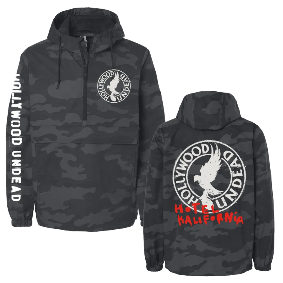hollywood-undead-jackets-circle-logo-anorak-jacke-black-camo-wasserdicht image 1