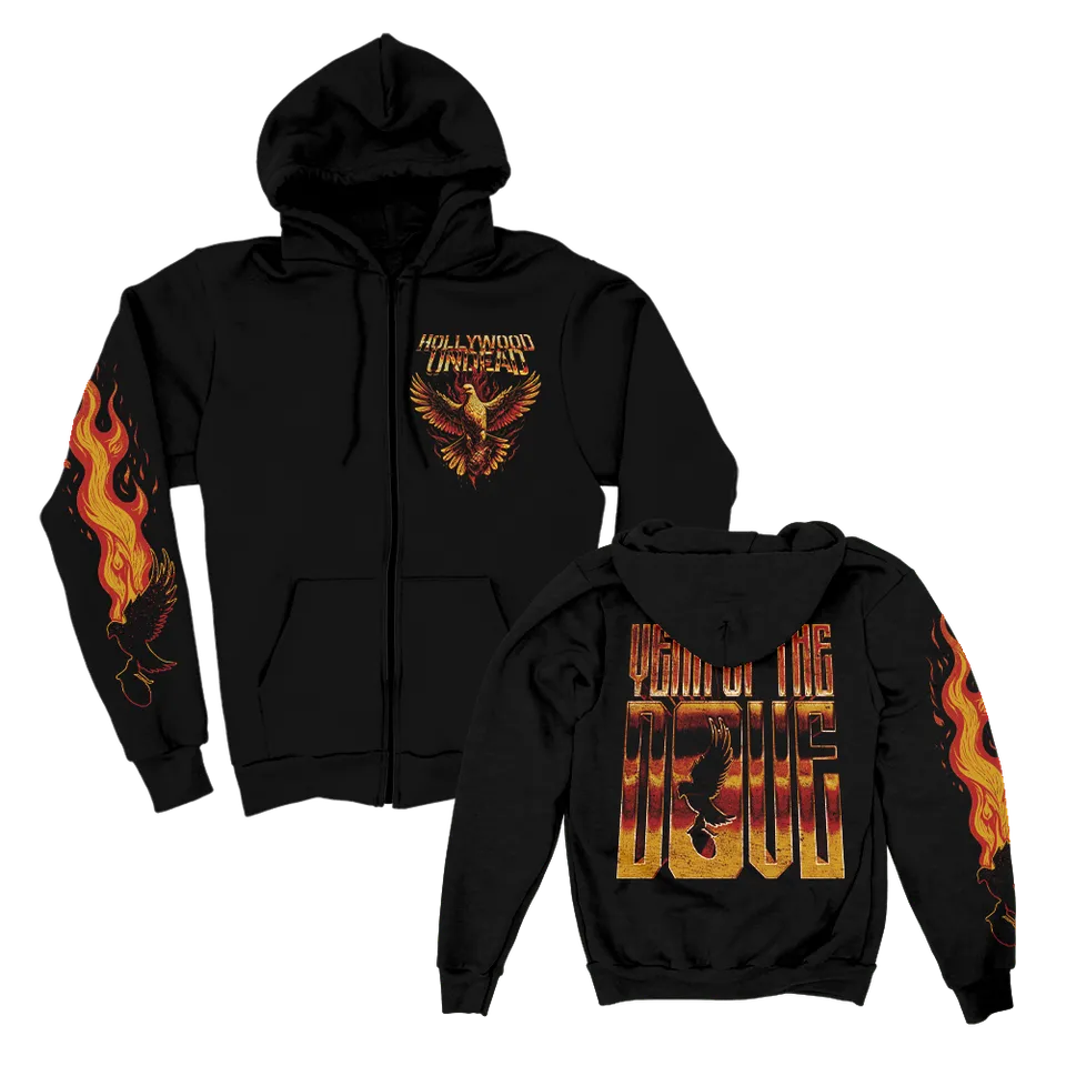 hollywood-undead-year-of-the-dove-zip-hoodie-schwarz-fleece image 1
