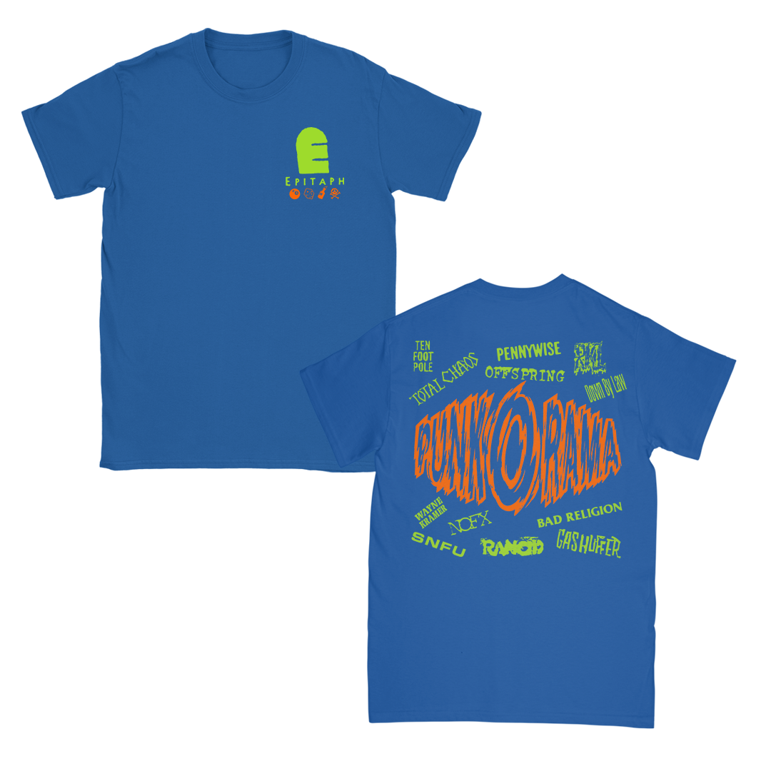 punk-o-rama-logo-tee-t-shirt-blau-baumwolle image 1