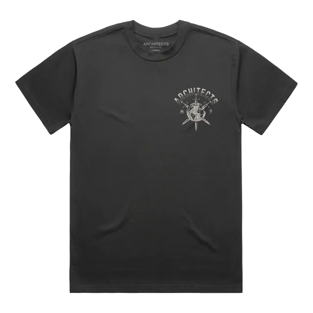 architects-everything-ends-globe-black-t-shirt-schwarz-baumwolle image 1