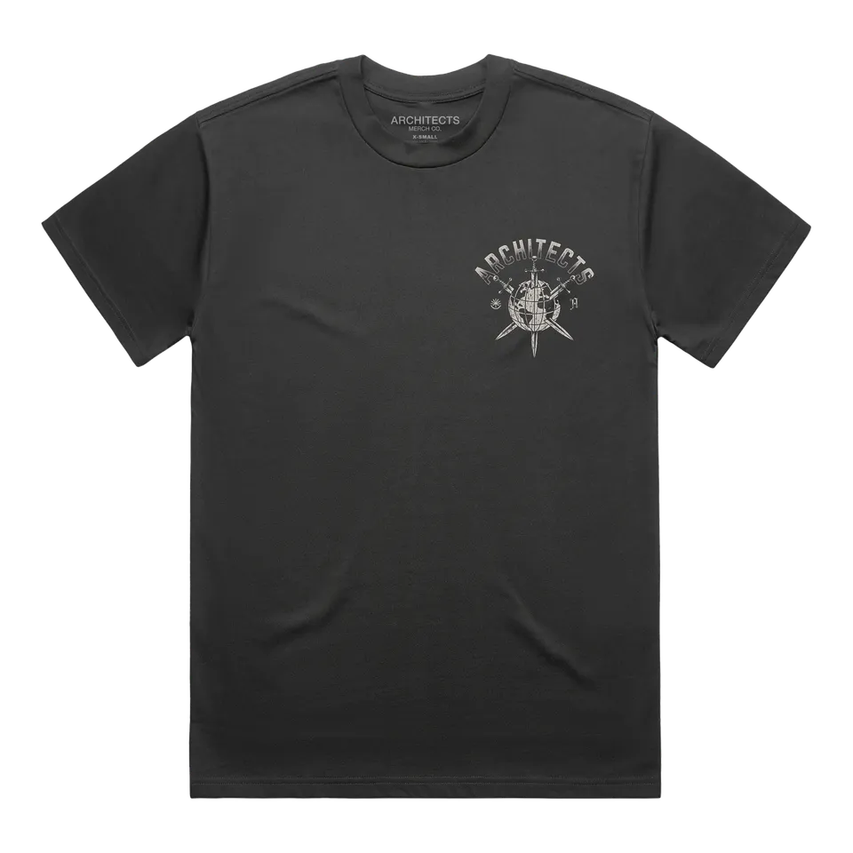 architects-everything-ends-globe-black-t-shirt-schwarz-baumwolle image 1