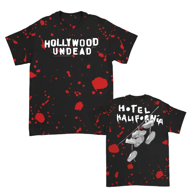 hollywood-undead-hk-evil-tee-t-shirt-blood-splatter-dye-siebdruck image 1