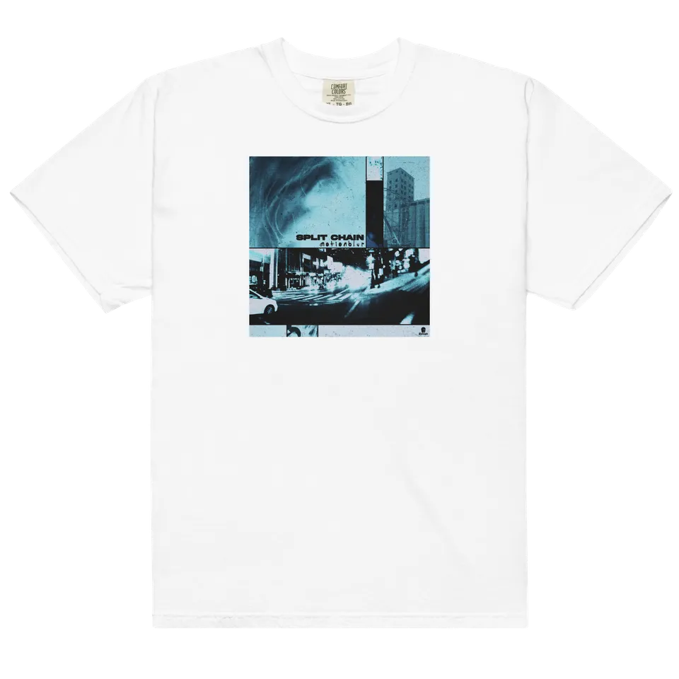 motionblur-t-shirt-wei-aus-baumwolle-mit-print image 1